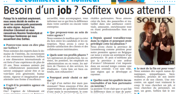 Besoin d’un job ? Sofitex vous attend !